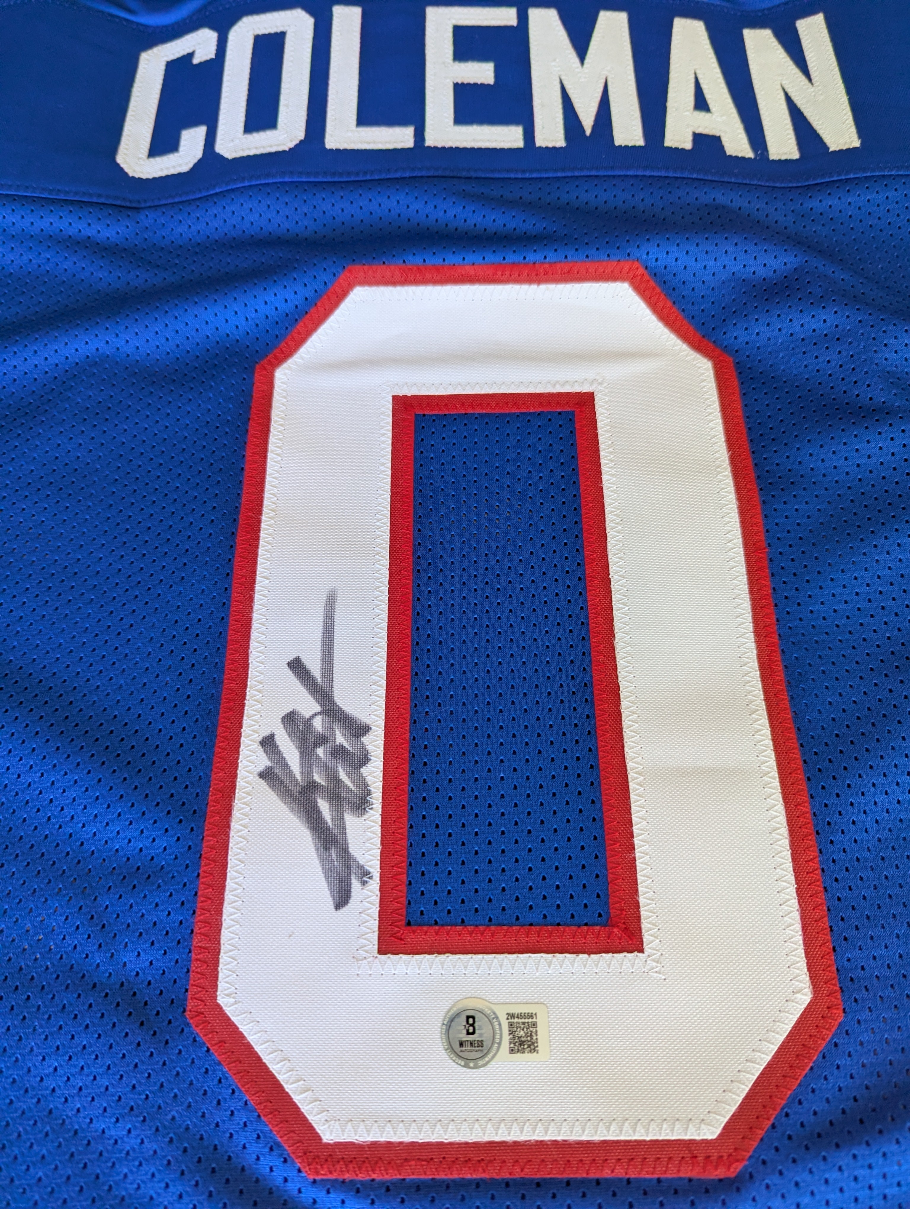 Signed Keon Coleman Custom Jersey (Beckett)