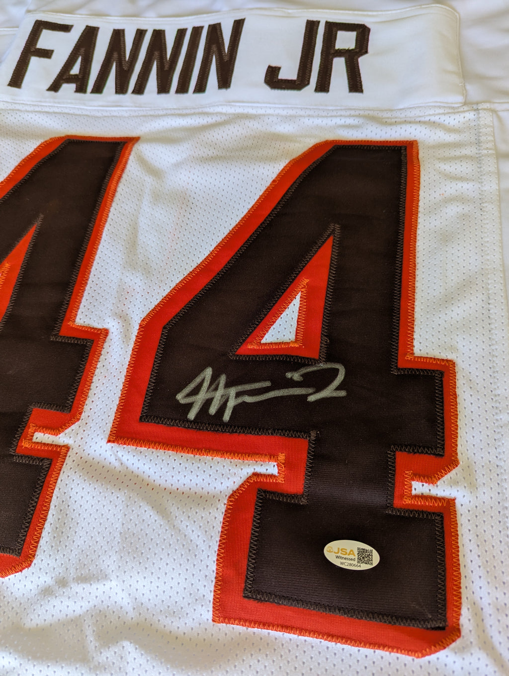 Signed Harold Fannin Jr Custom Jersey (JSA)