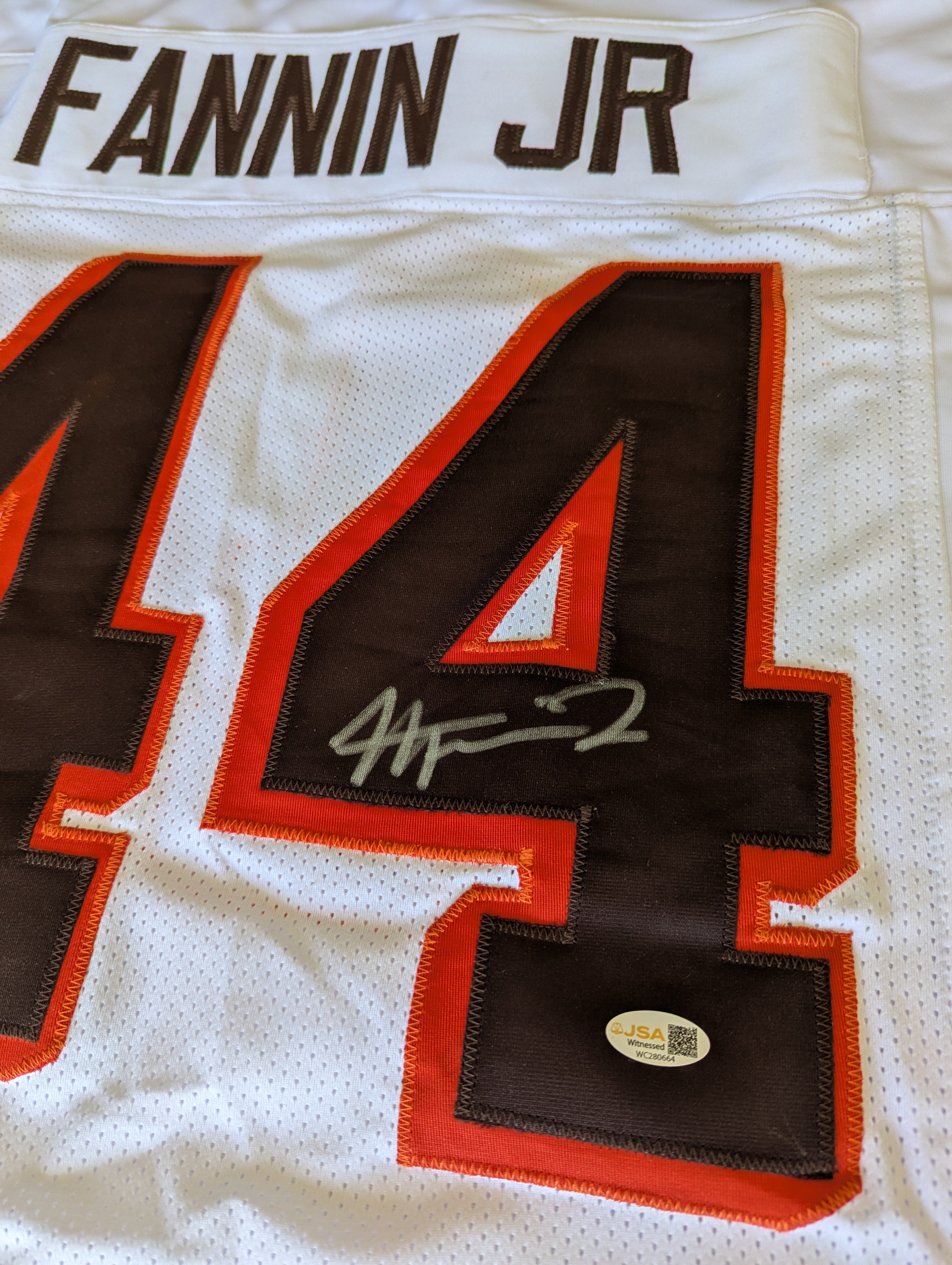 Signed Harold Fannin Jr Custom Jersey (JSA)