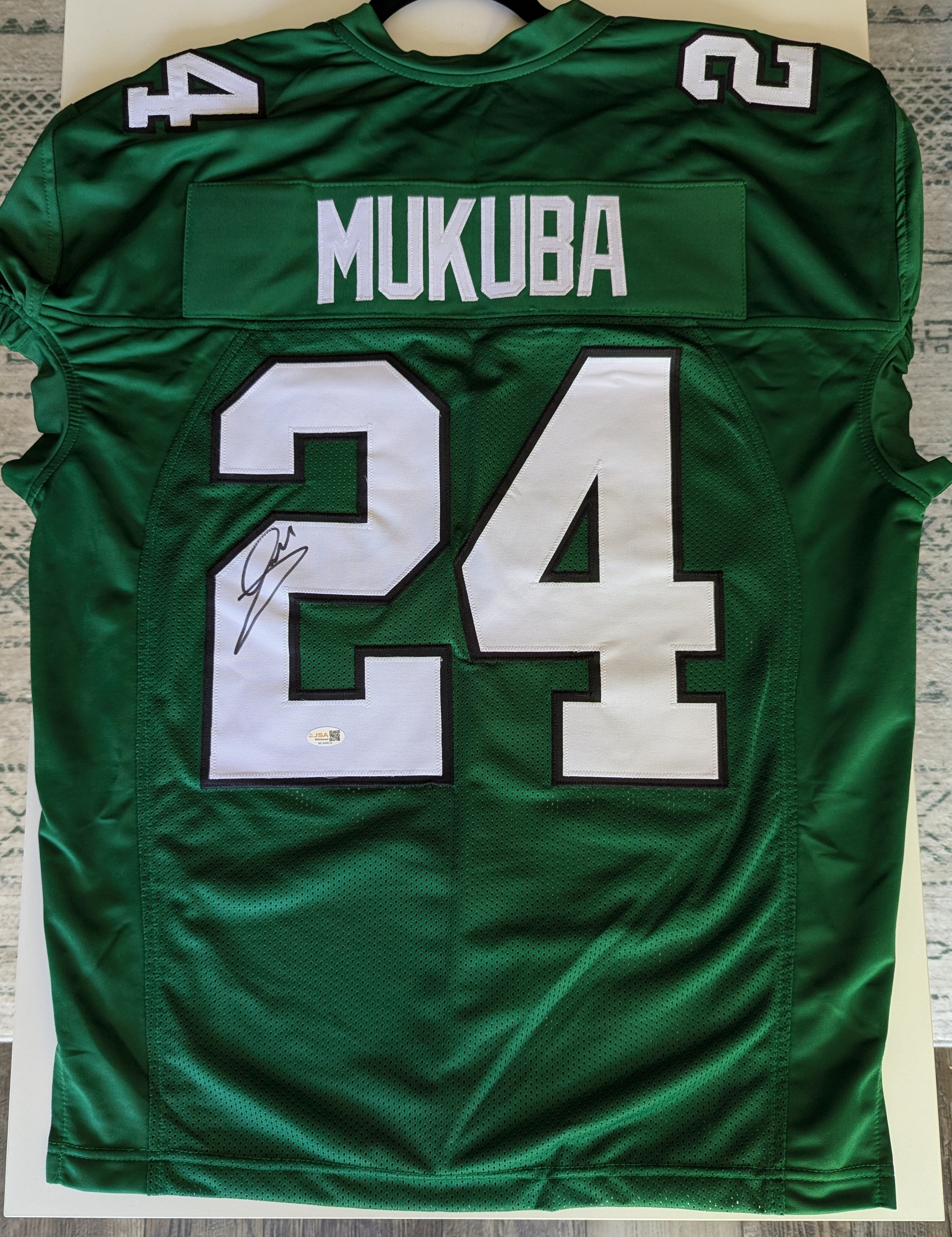 Signed Andrew Mukuba Custom Jersey (JSA)