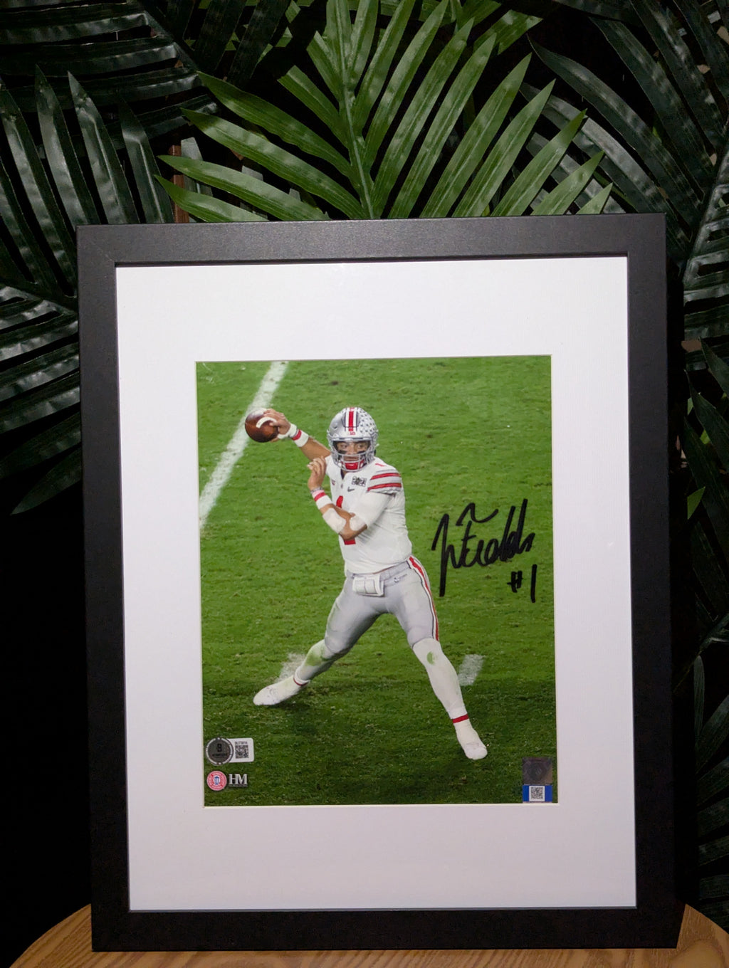 Signed Justin Fields 8x10 (Beckett)