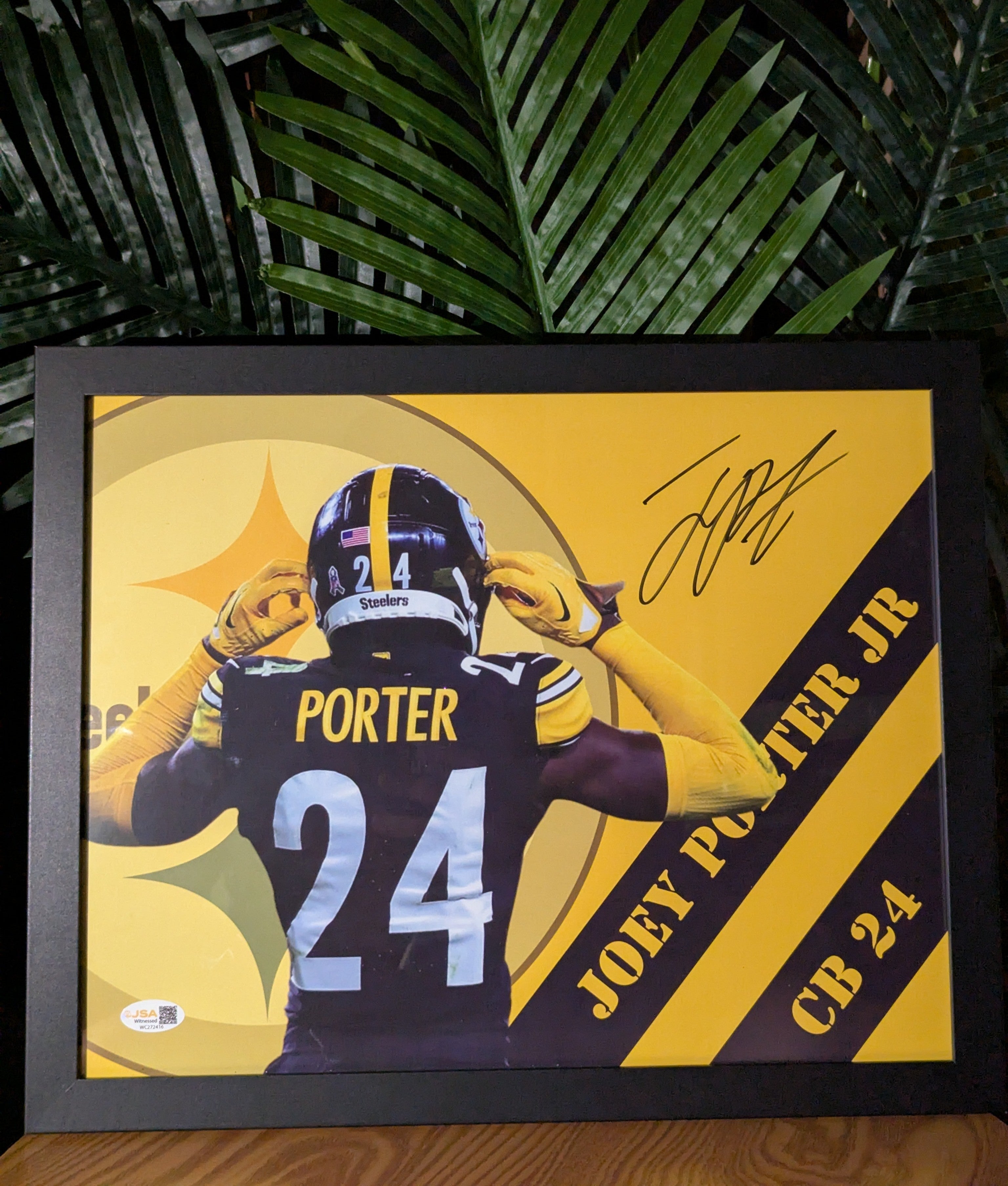Signed Joey Porter Jr 11x14 (JSA)