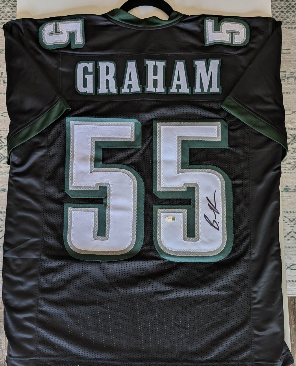 Signed Brandon Graham Custom Jersey (JSA)