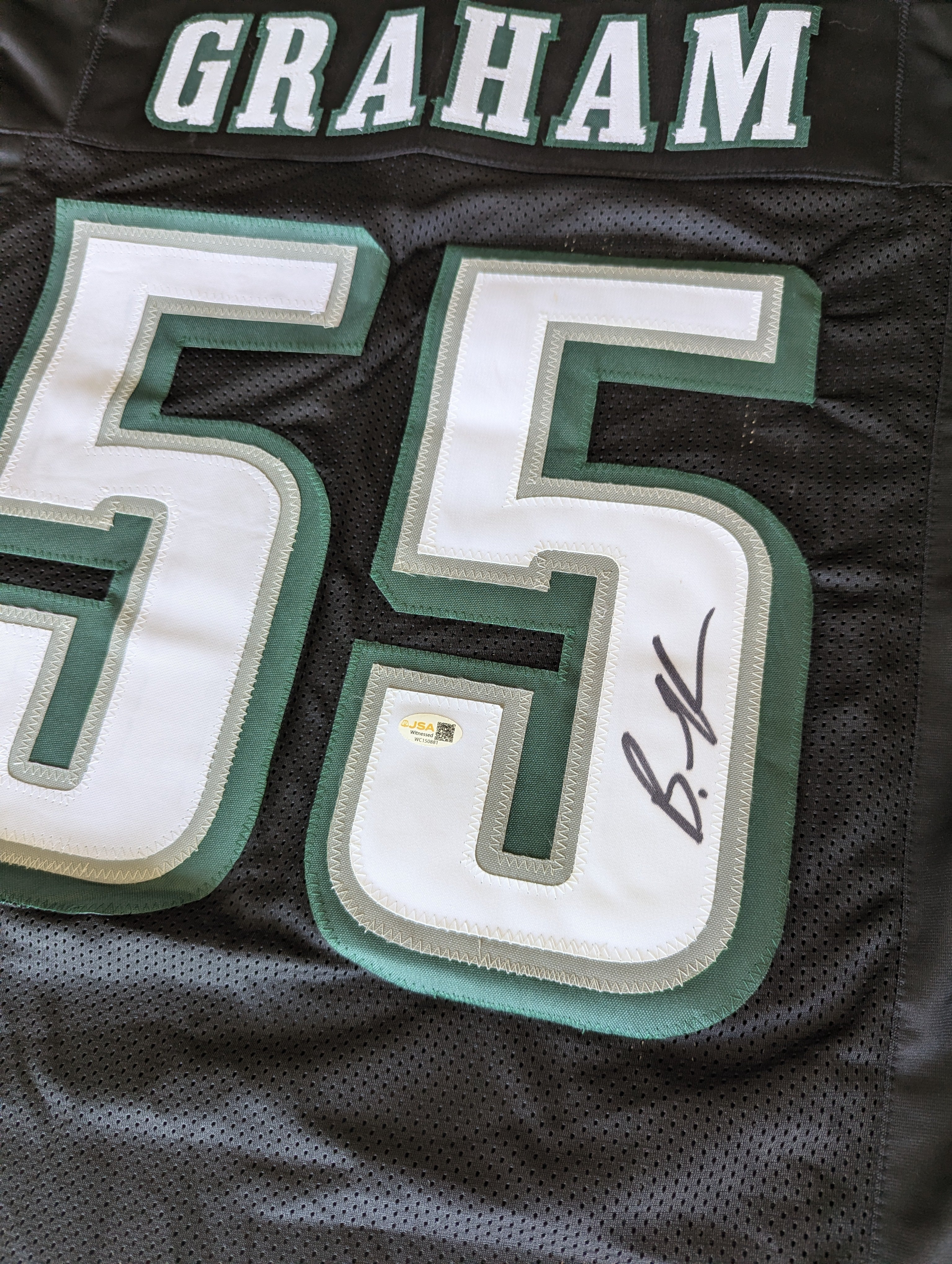 Signed Brandon Graham Custom Jersey (JSA)
