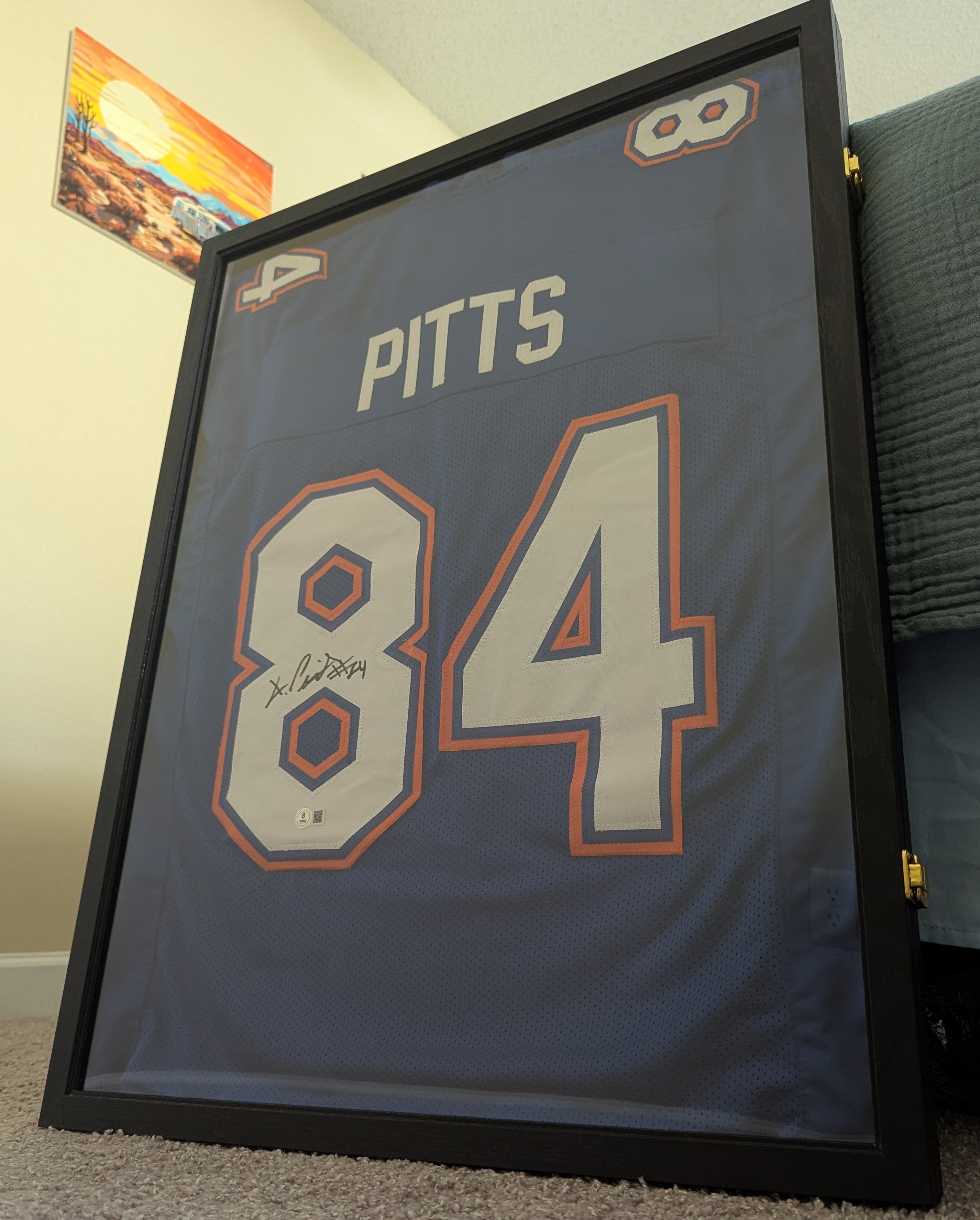 Framed Signed Kyle Pitts Florida Gators Custom Jersey (Beckett)