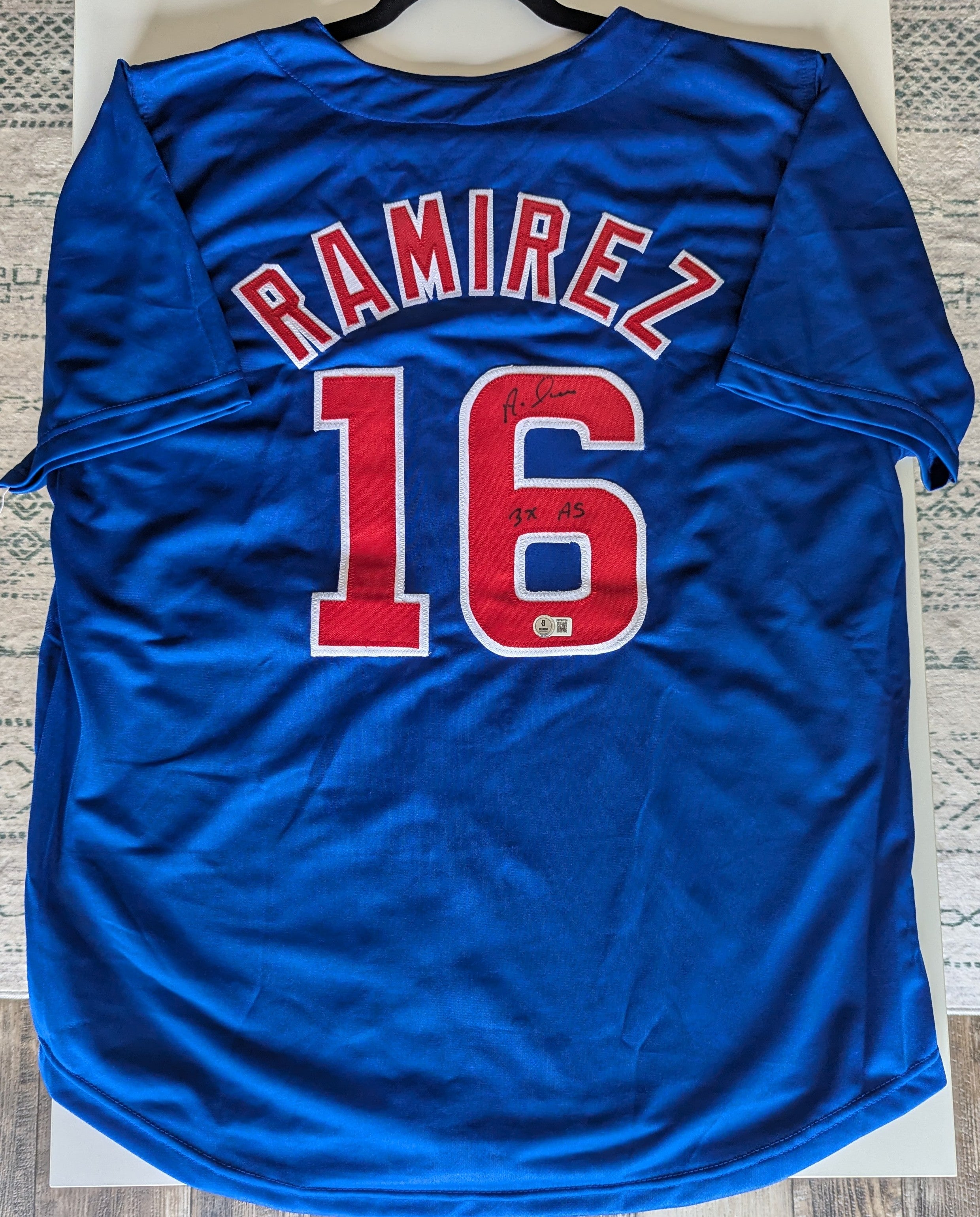 Signed Aramis Ramirez Custom Jersey (Beckett)