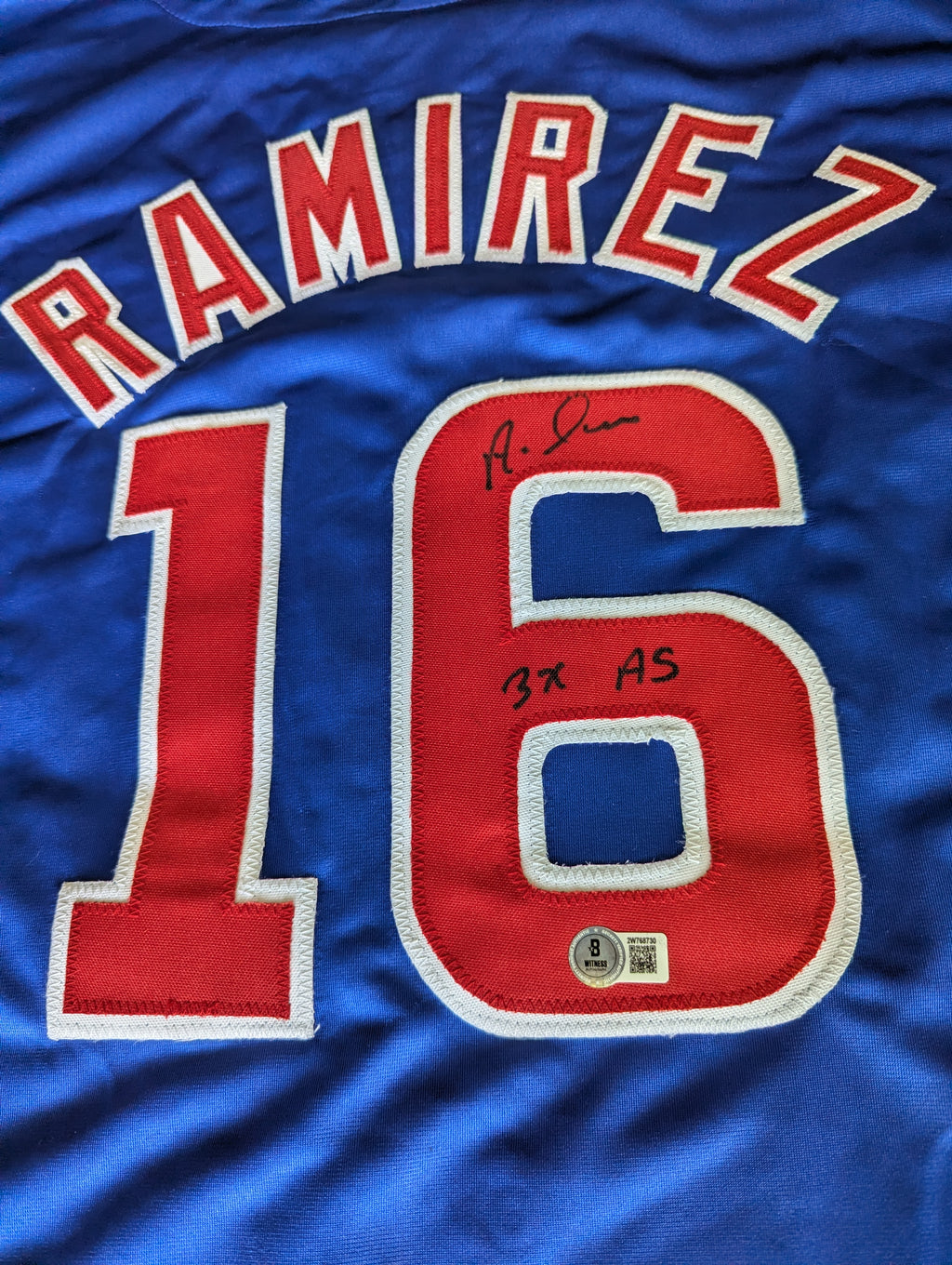 Signed Aramis Ramirez Custom Jersey (Beckett)