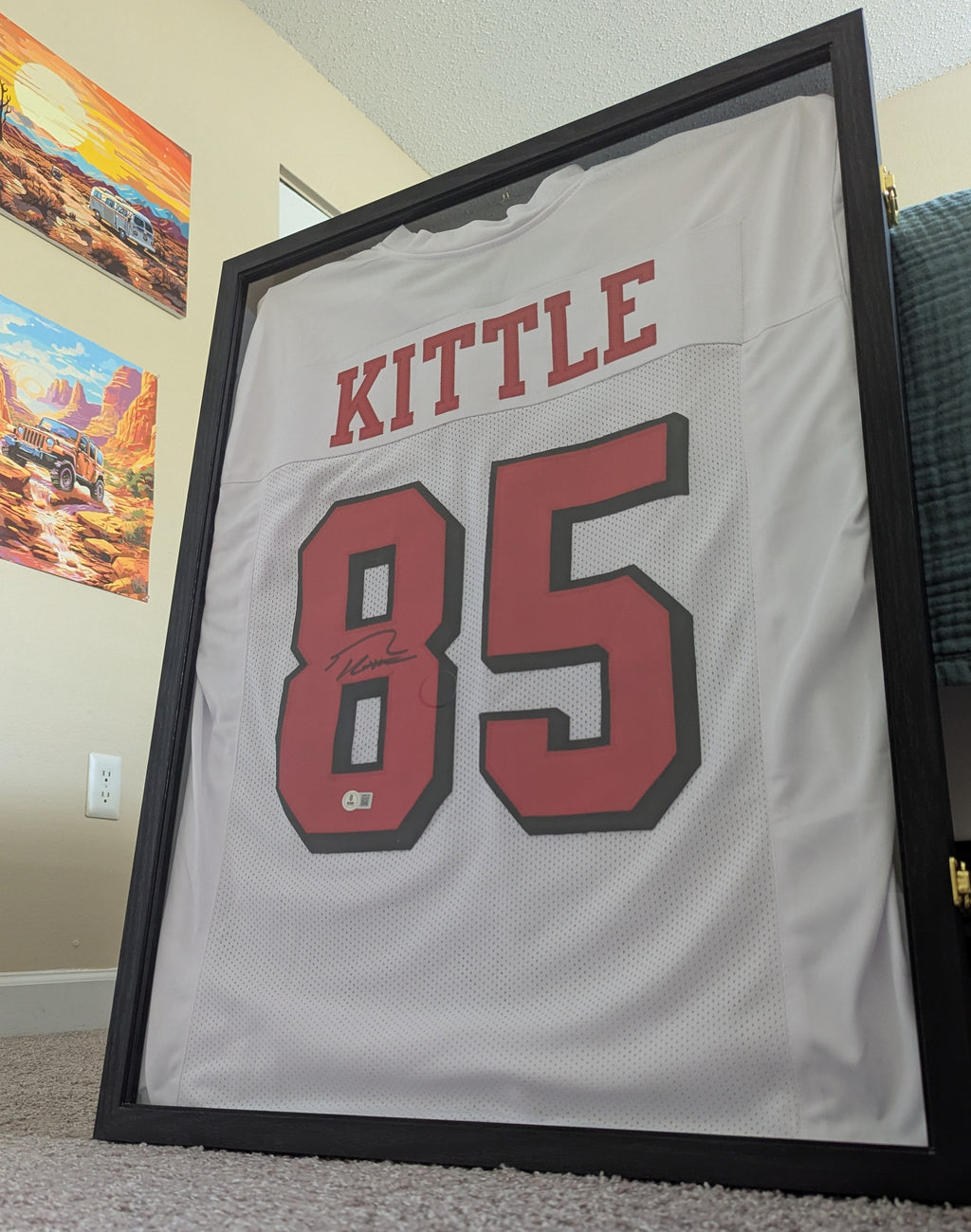 Signed George Kittle Custom Jersey (Beckett)