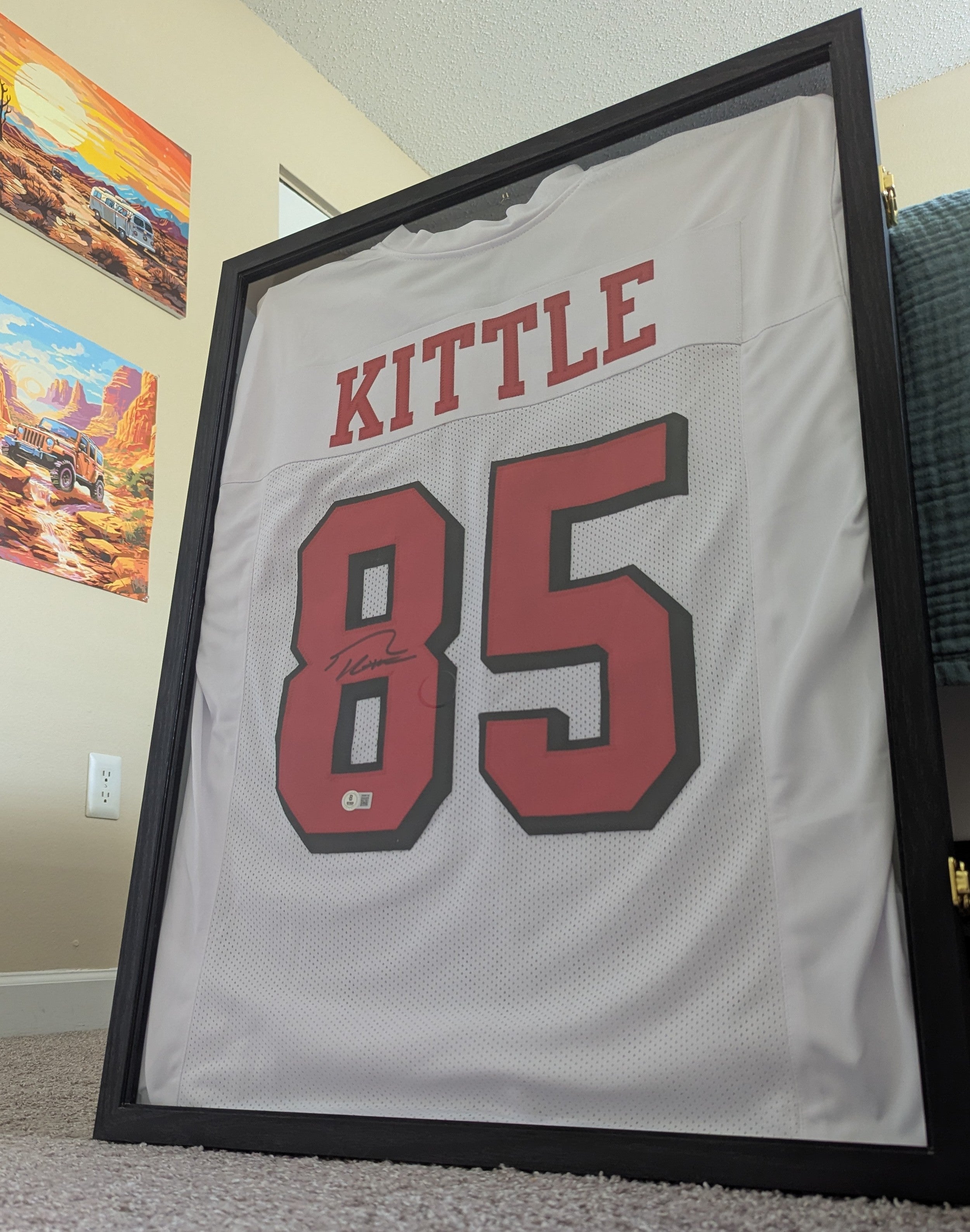 Signed George Kittle Custom Jersey (Beckett)
