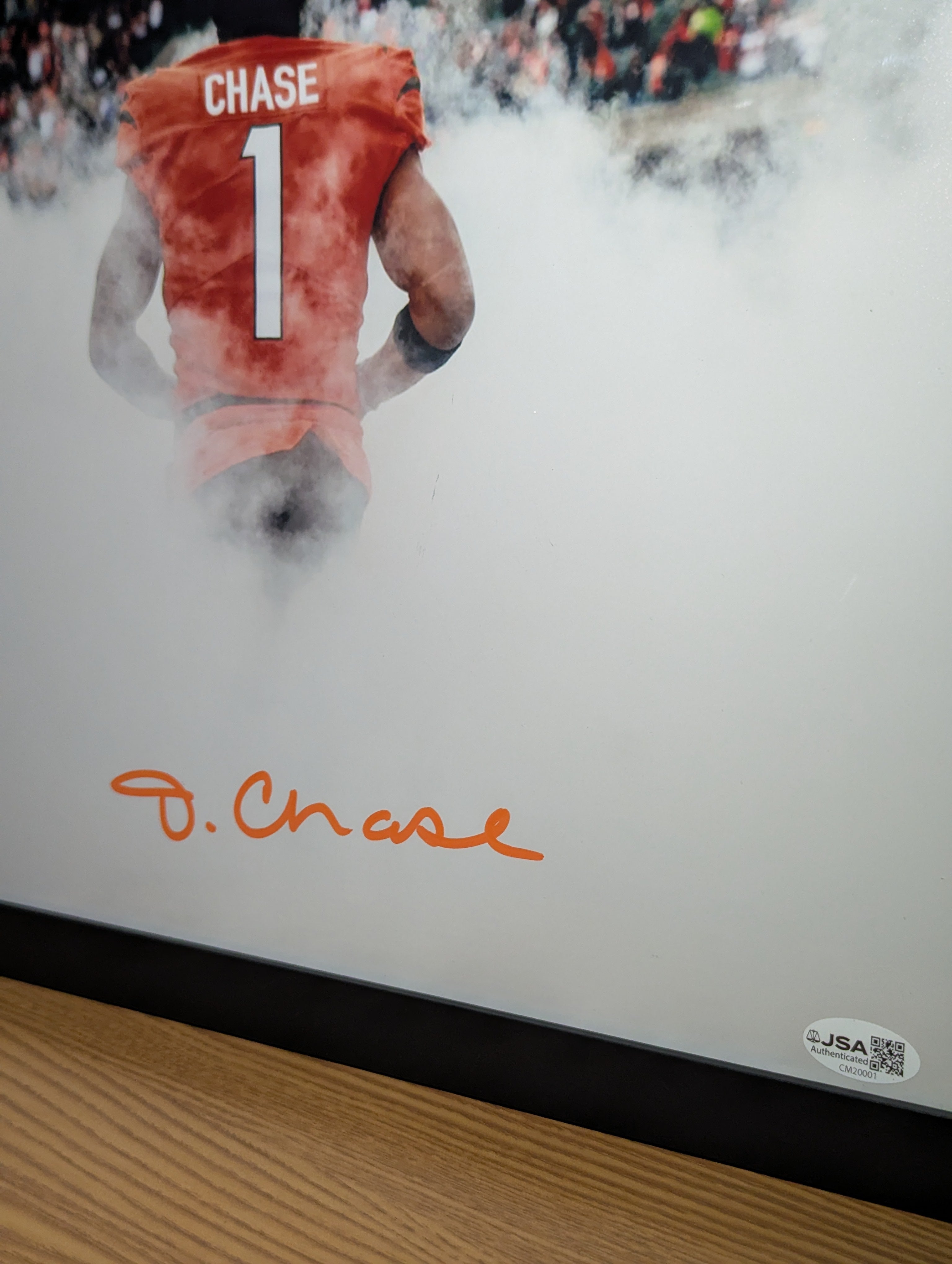 Signed Ja'Marr Chase 11x14 (JSA)