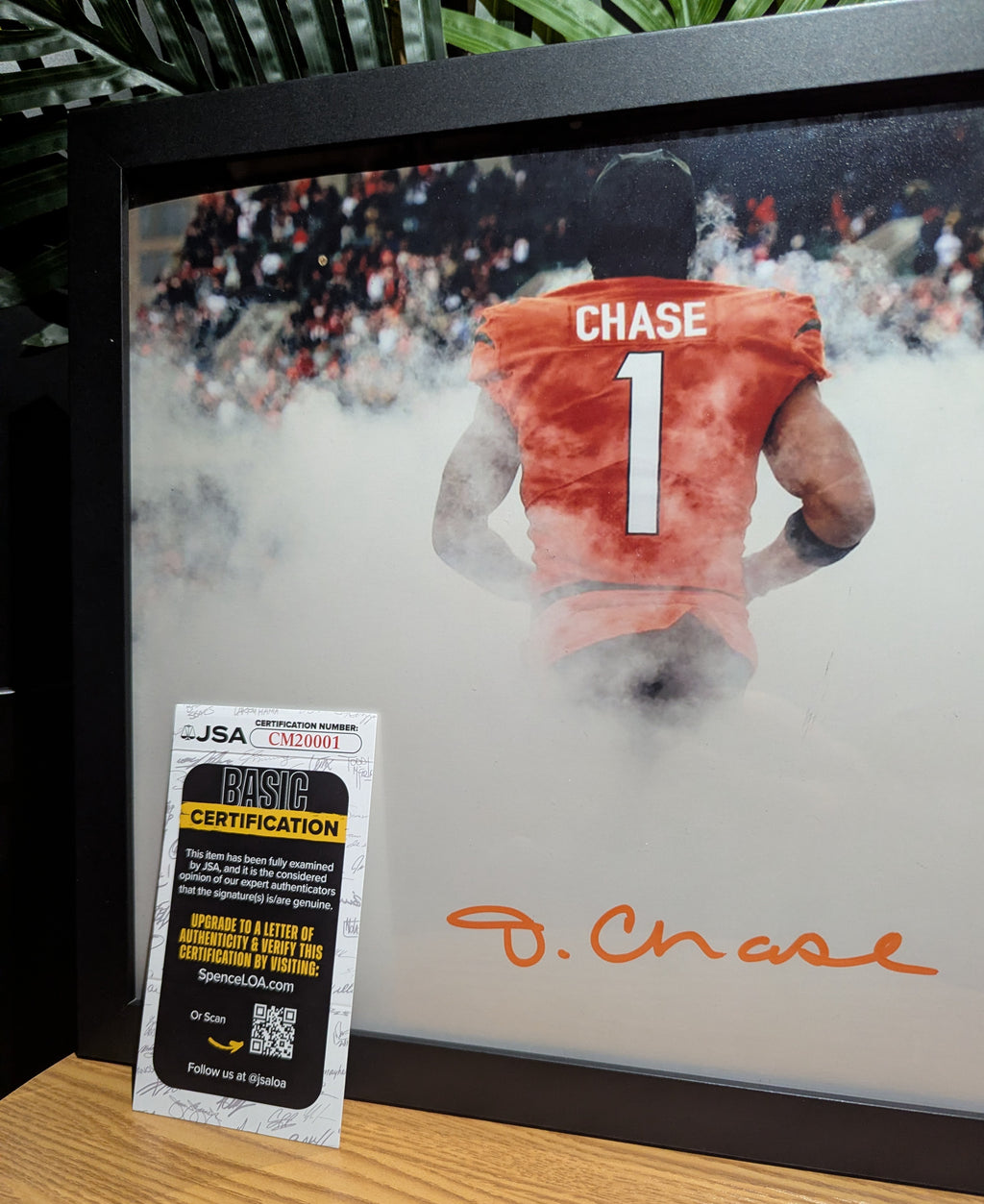 Signed Ja'Marr Chase 11x14 (JSA)