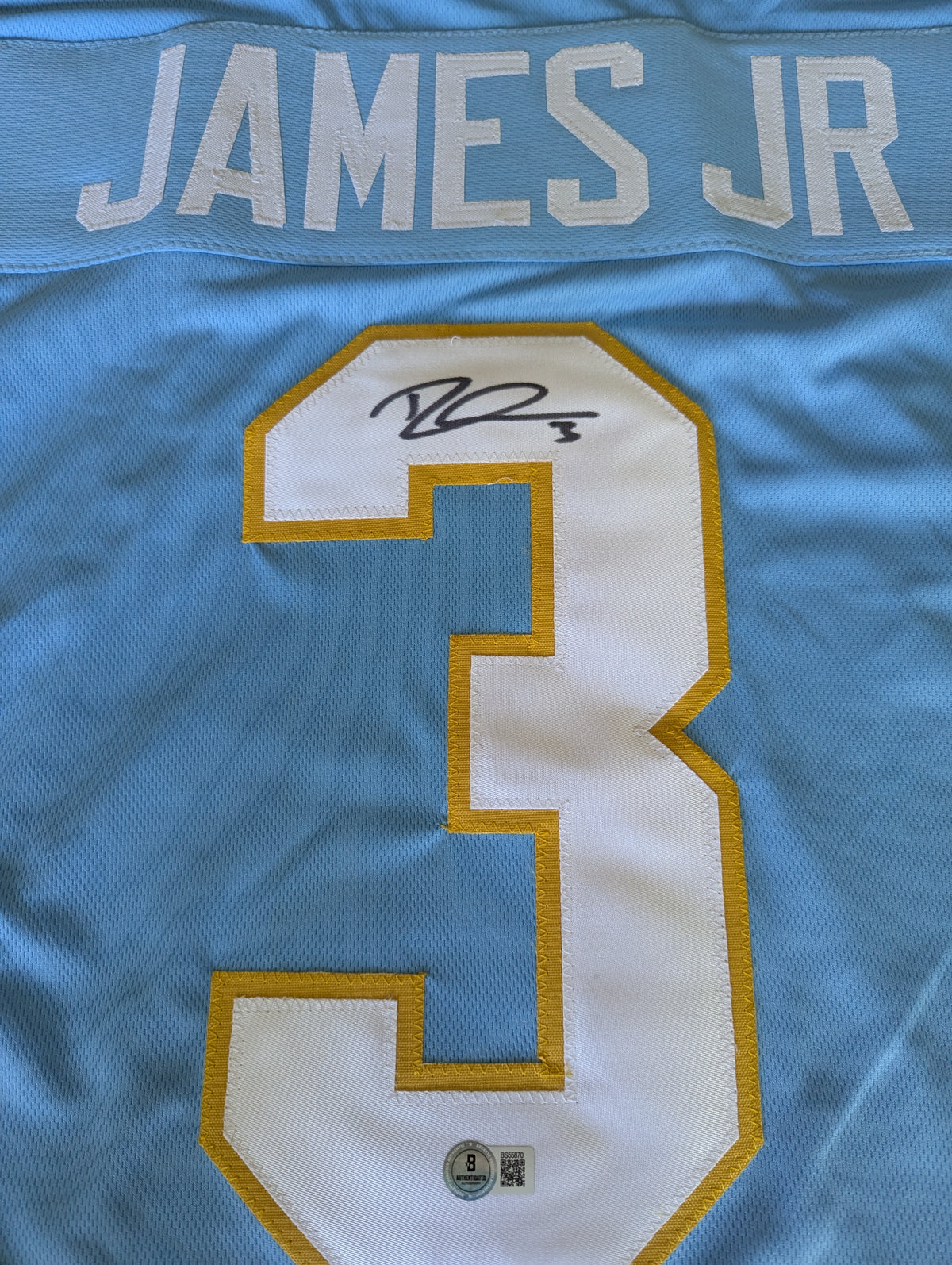 Signed Derwin James Chargers Custom Jersey (Beckett)