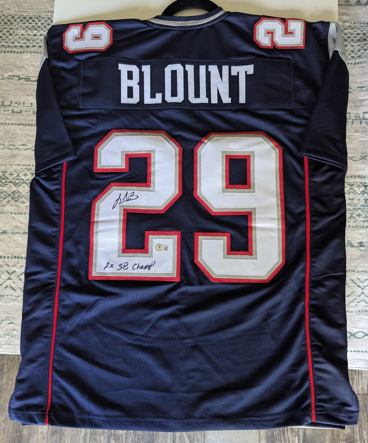 Signed LeGarrette Blount Custom Jersey (Beckett)