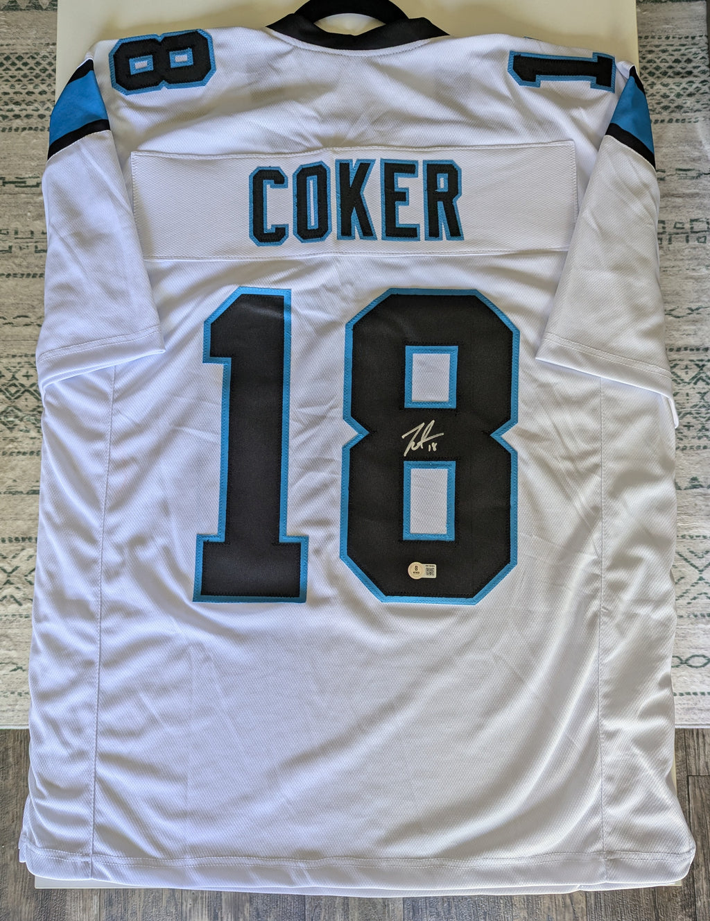 Signed Jalen Coker Custom Jersey (Beckett)