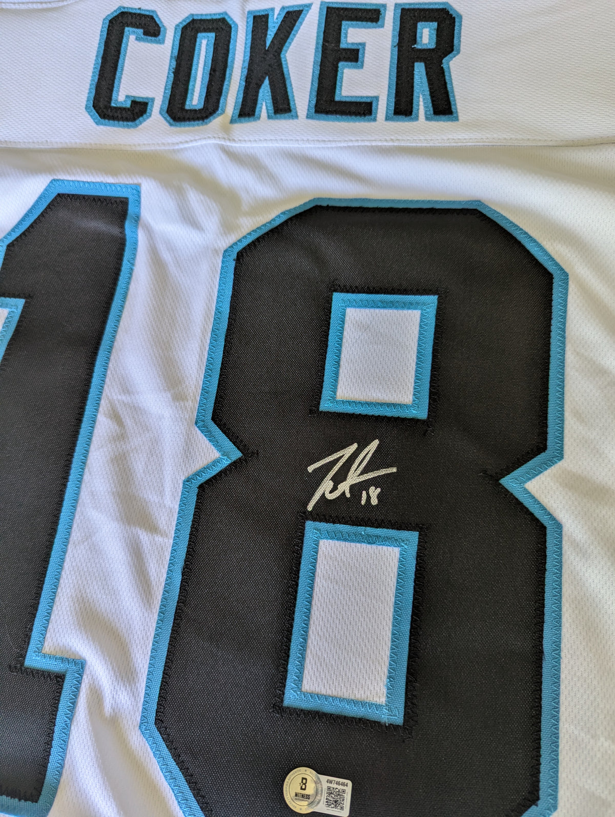 Signed Jalen Coker Custom Jersey (Beckett)
