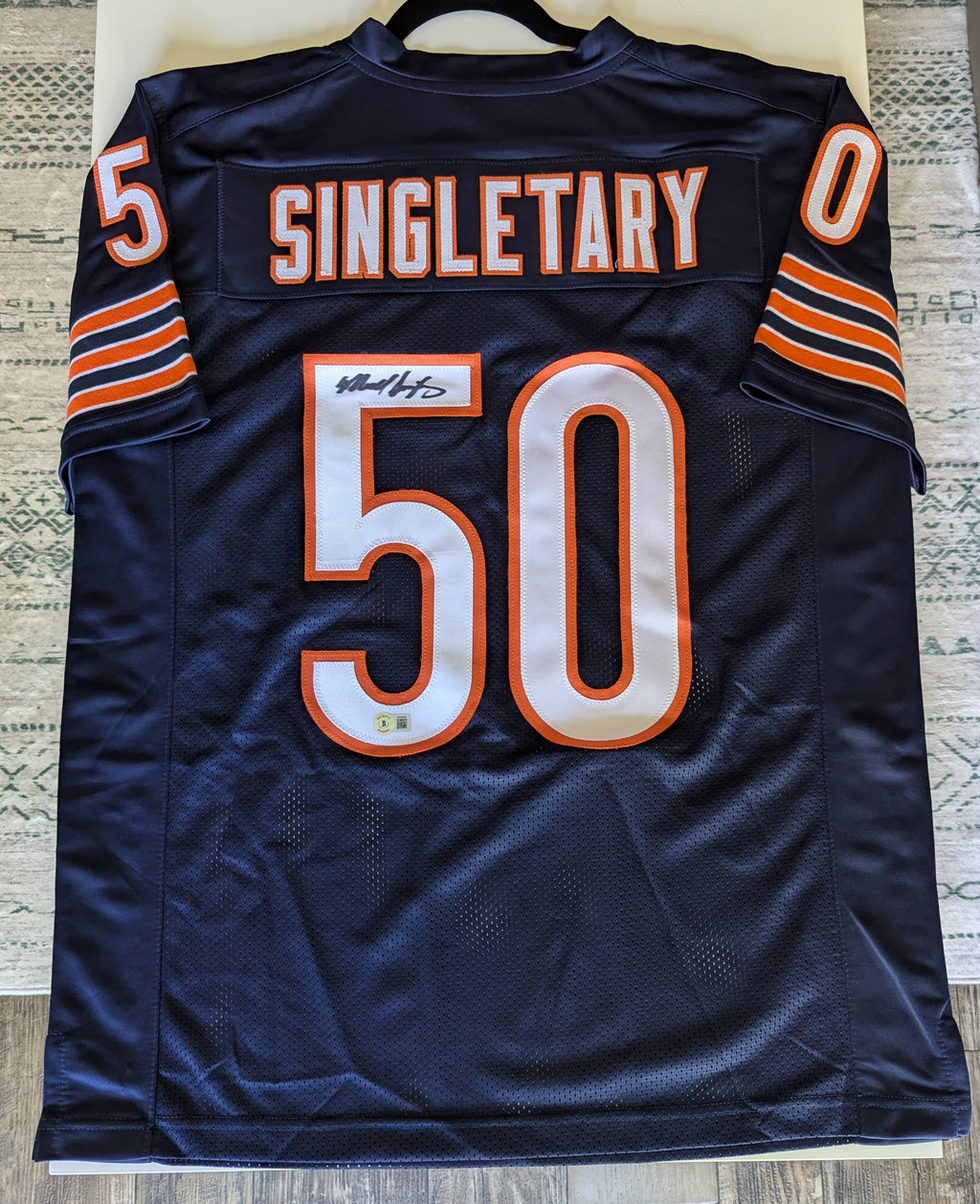Signed Mike Singletary Custom Jersey (Beckett)