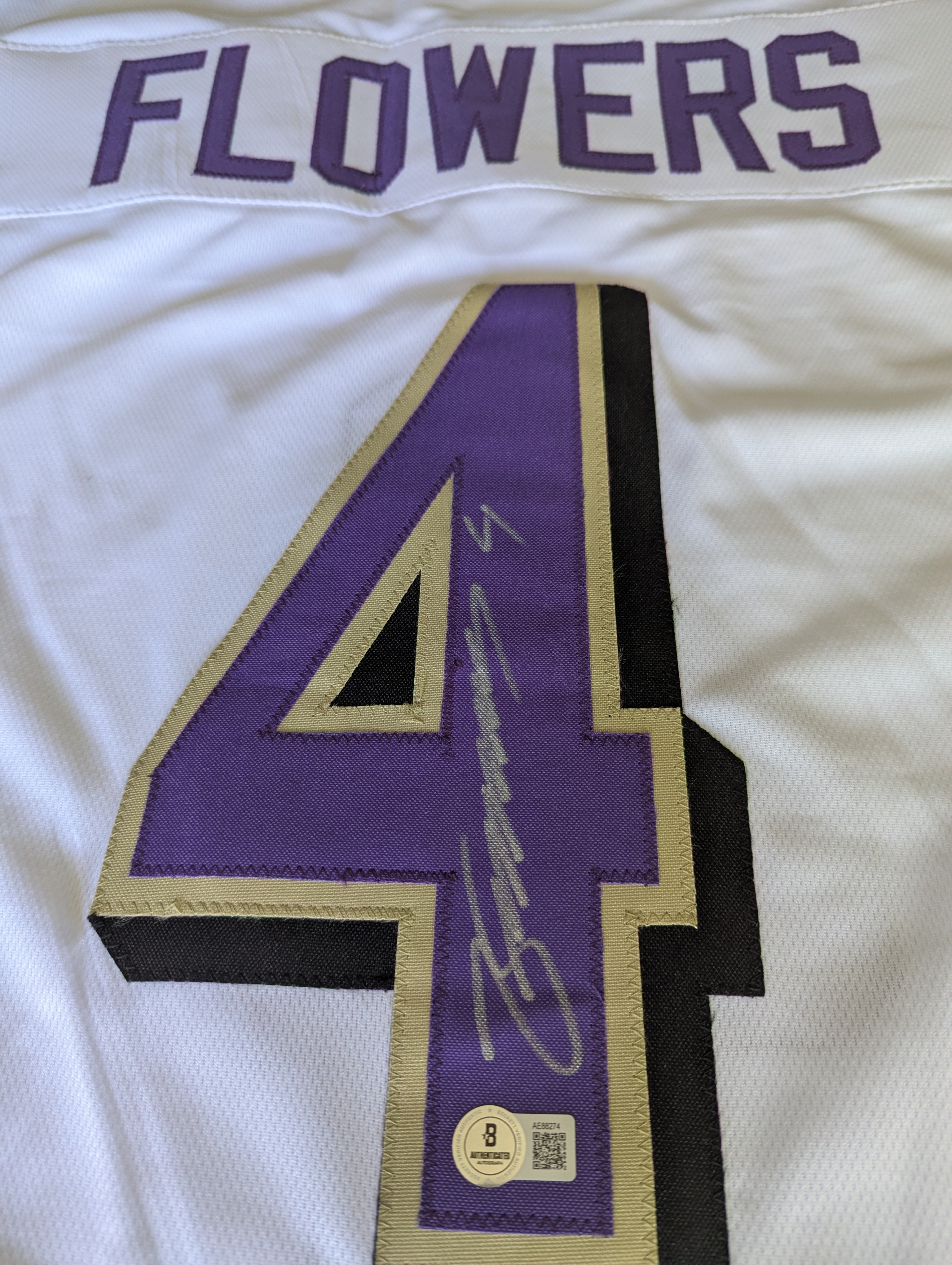Signed Zay Flowers Custom Jersey (Beckett)