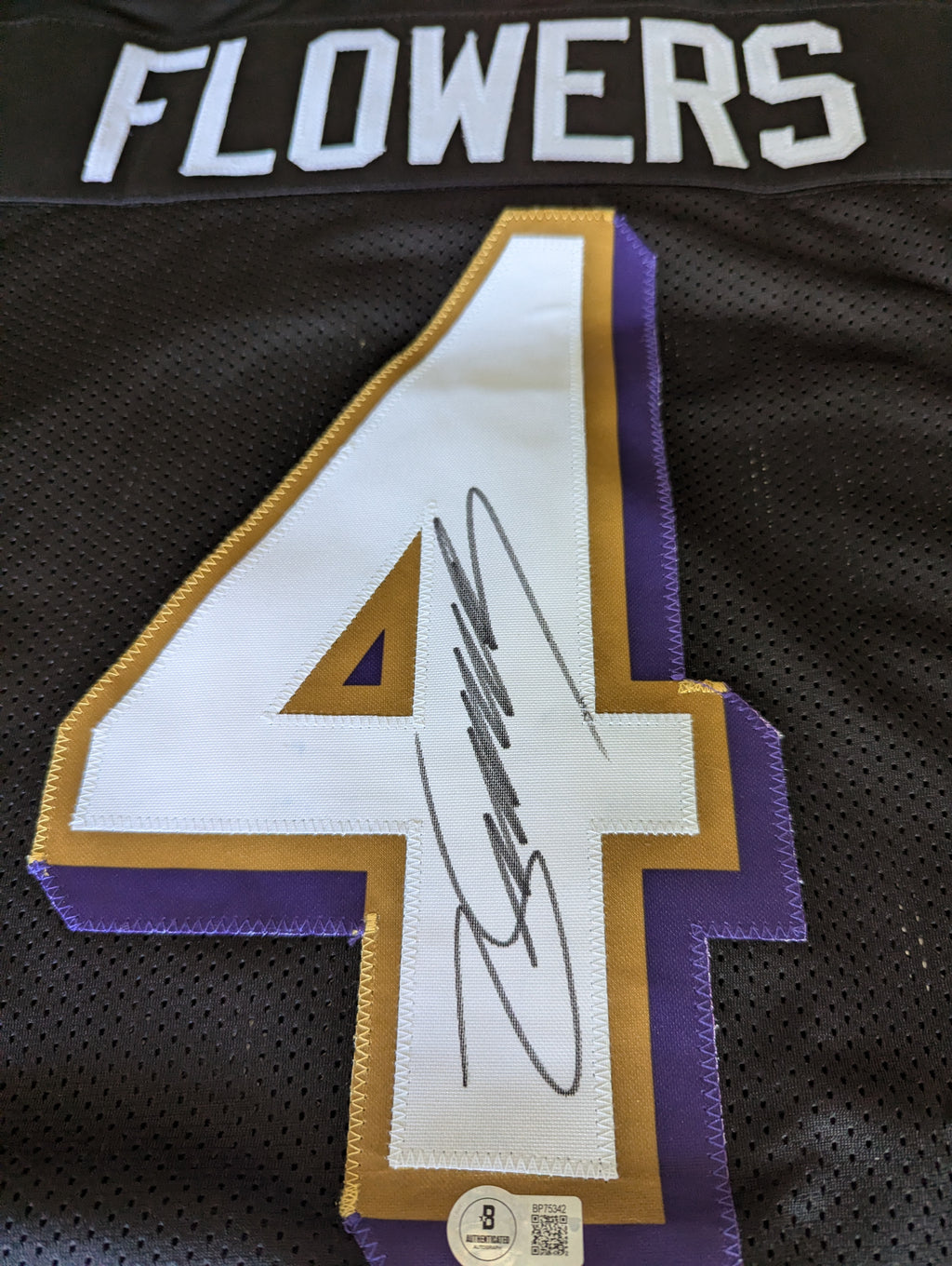Signed Zay Flowers Custom Jersey (Beckett)
