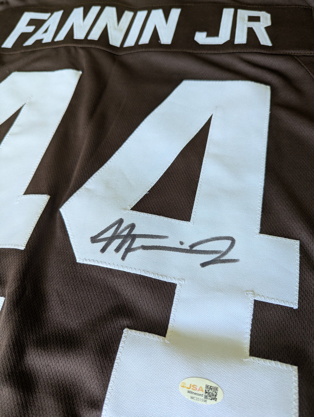 Signed Harold Fannin Jr Custom Jersey (JSA)