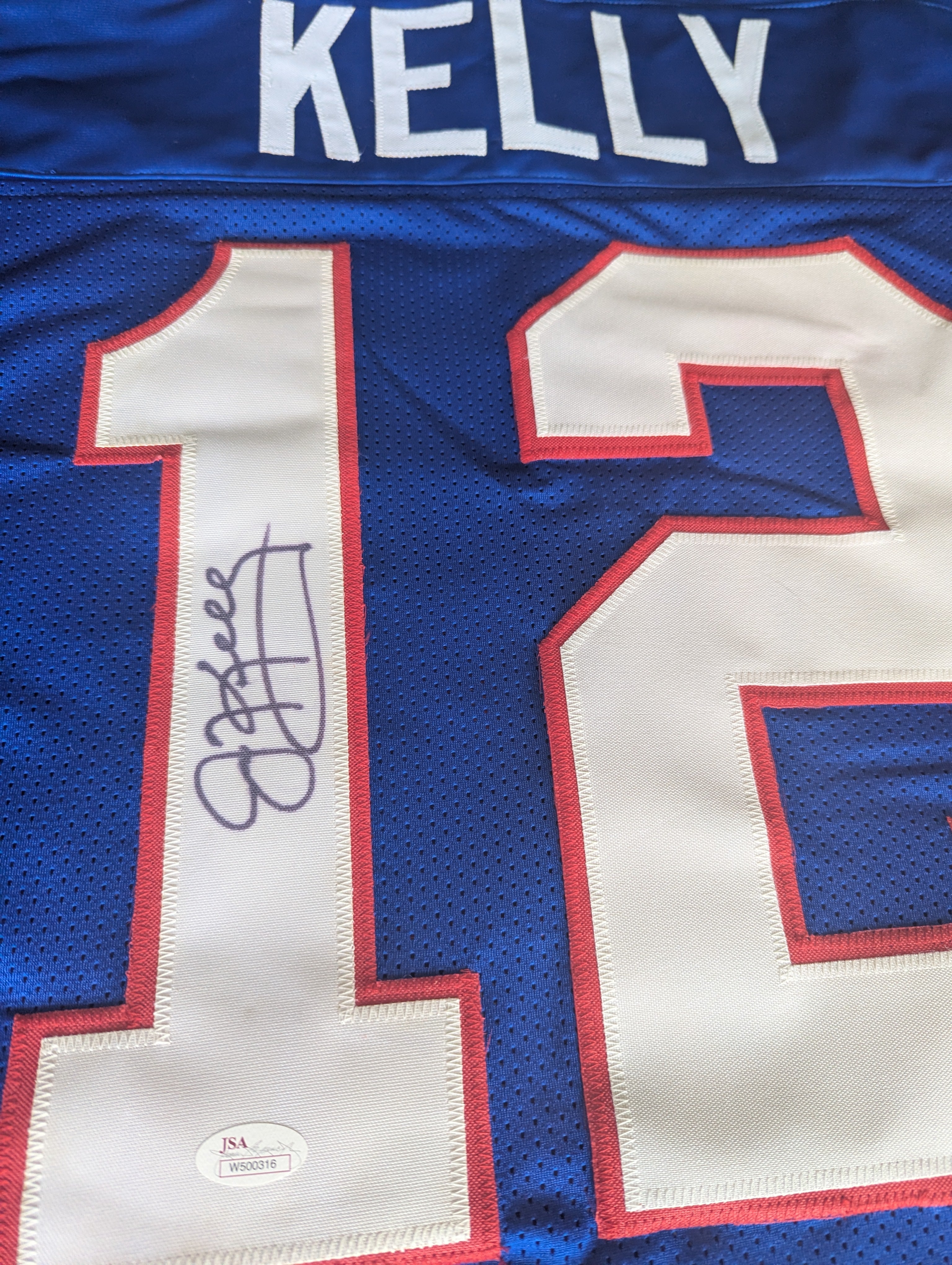 Signed Jim Kelly Custom Jersey (JSA)