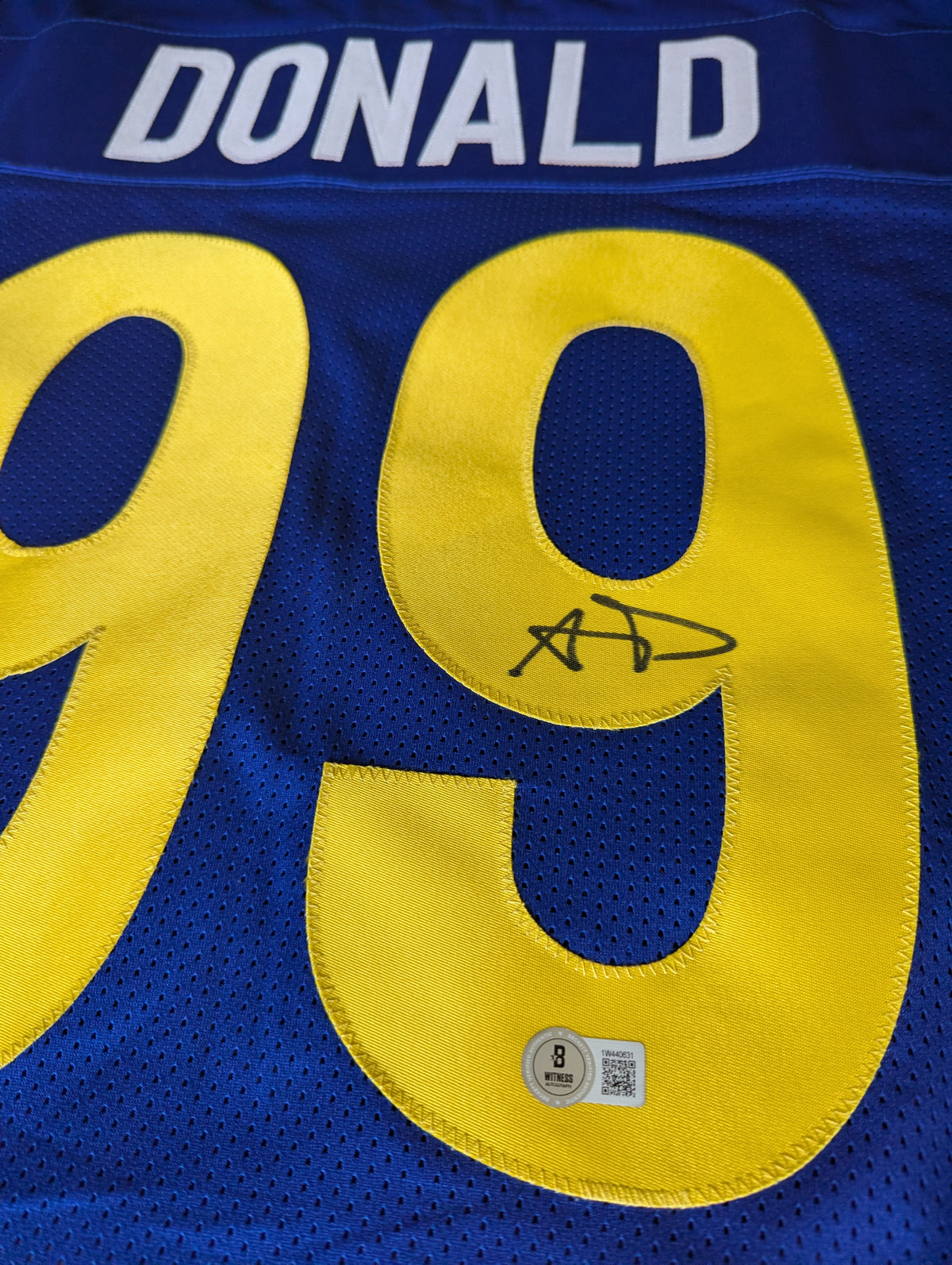 Signed Aaron Donald Custom Jersey (Beckett)