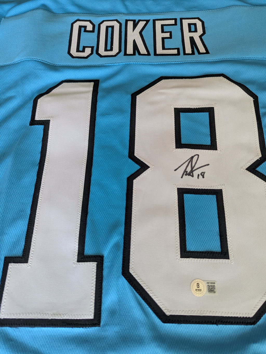 Signed Jalen Coker Custom Jersey (Beckett)