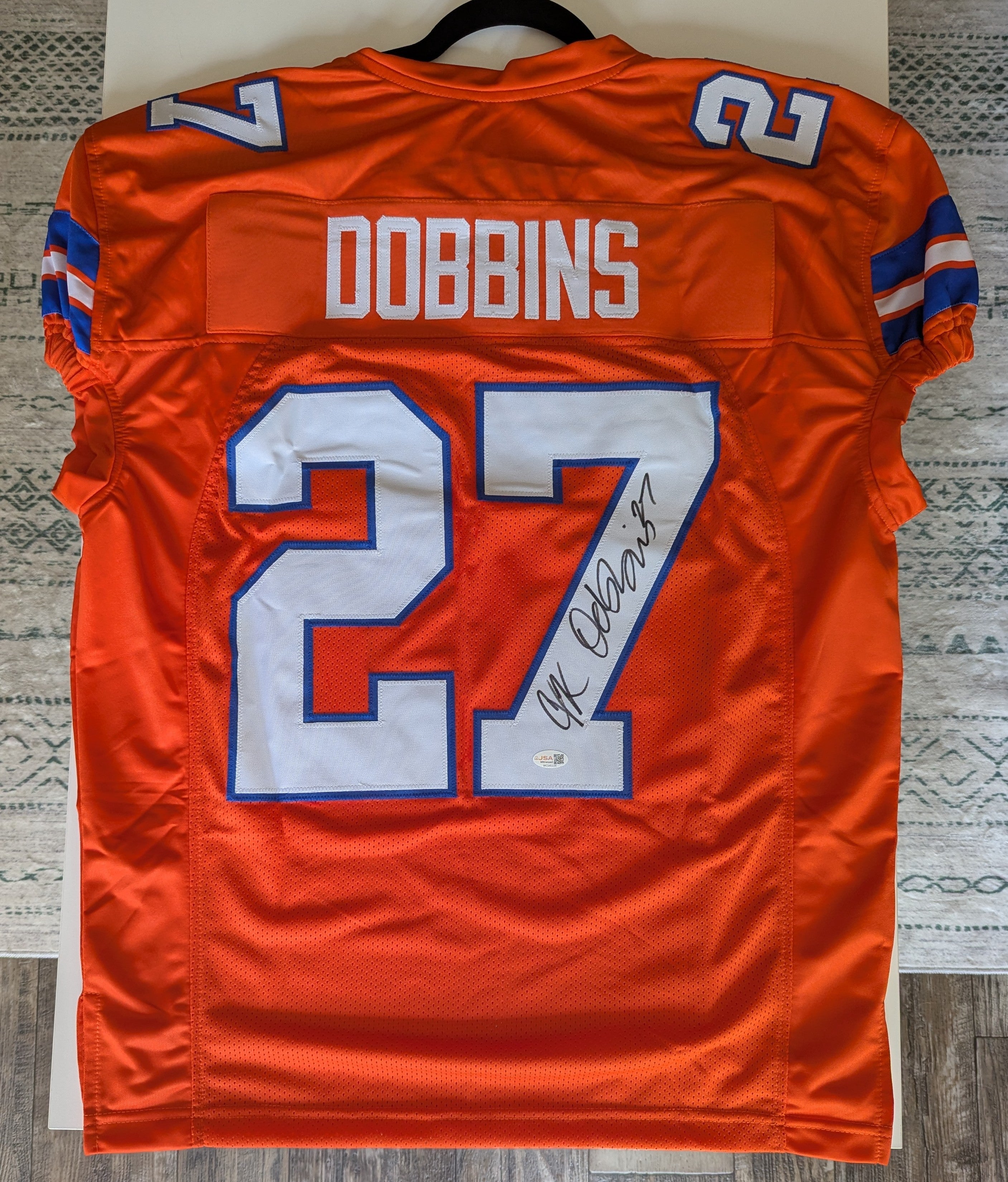 Signed J.K. Dobbins Custom Jersey (JSA)