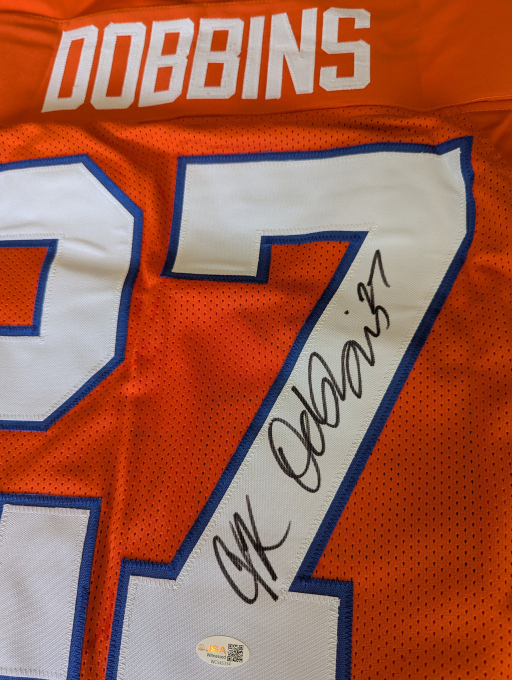 Signed J.K. Dobbins Custom Jersey (JSA)