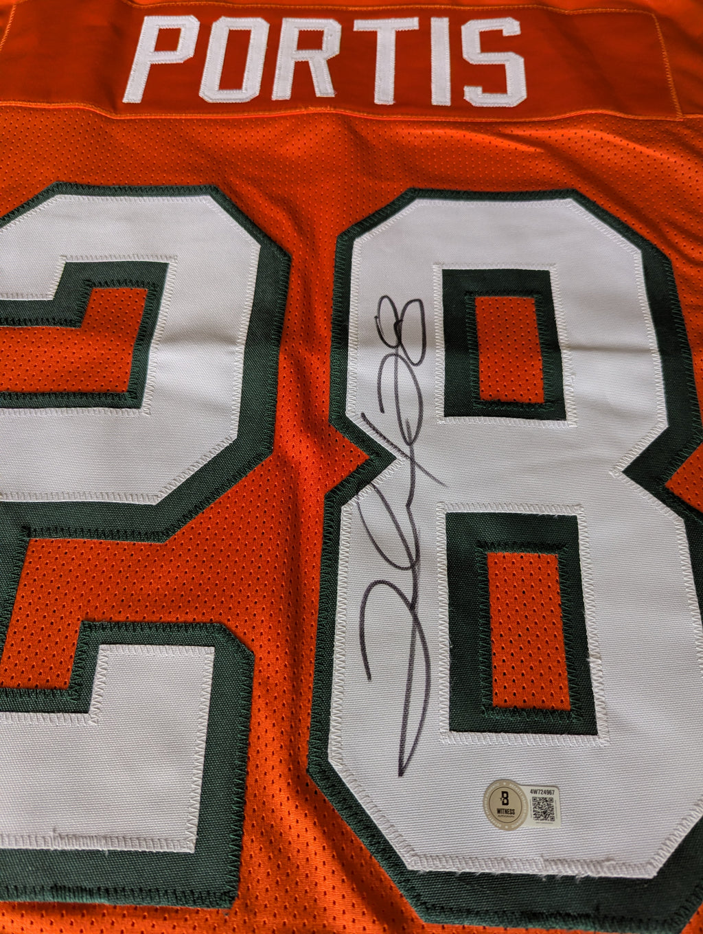 Signed Clinton Portis Custom Jersey (Beckett)