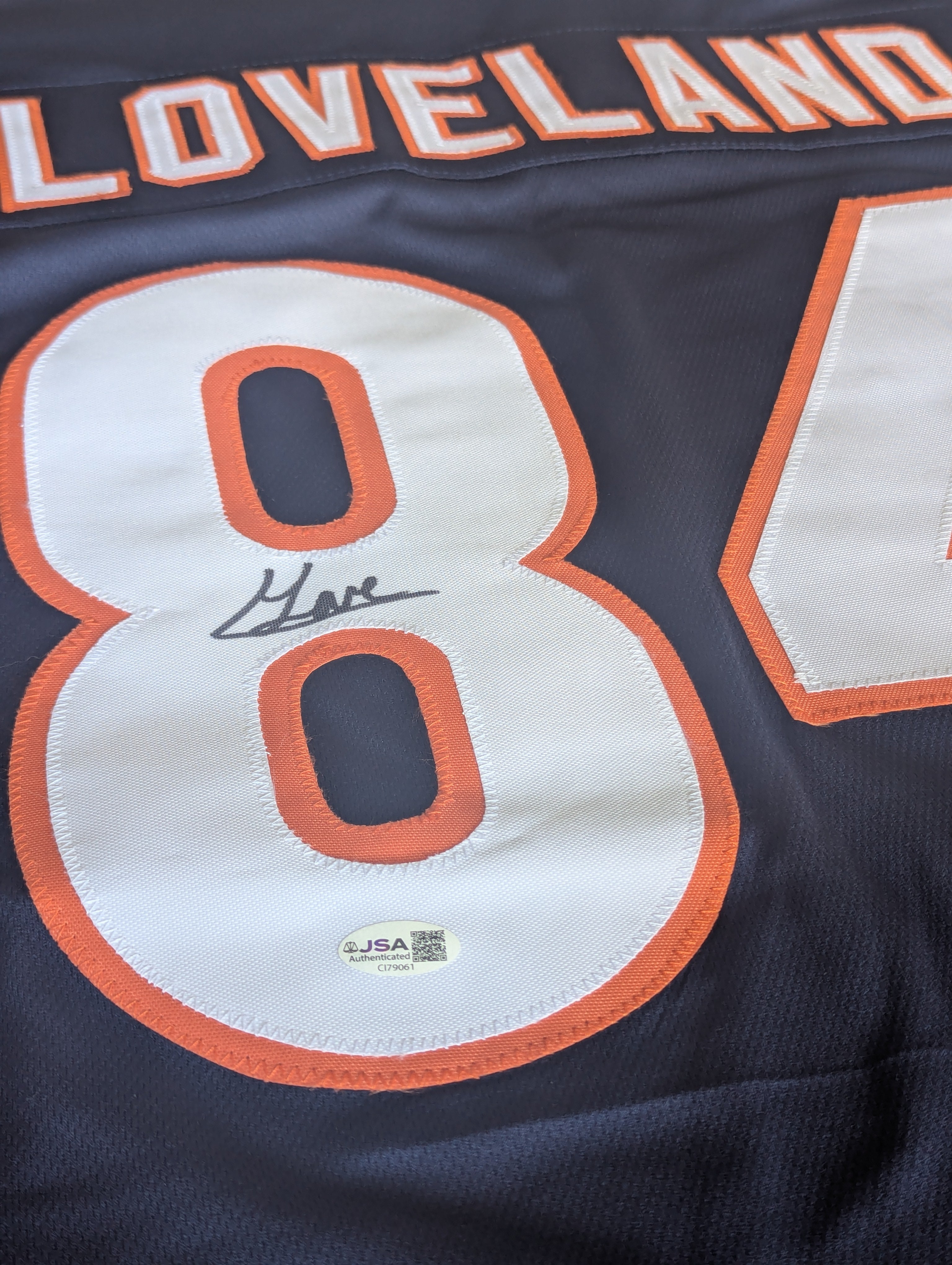Signed Colston Loveland Custom Jersey (JSA)