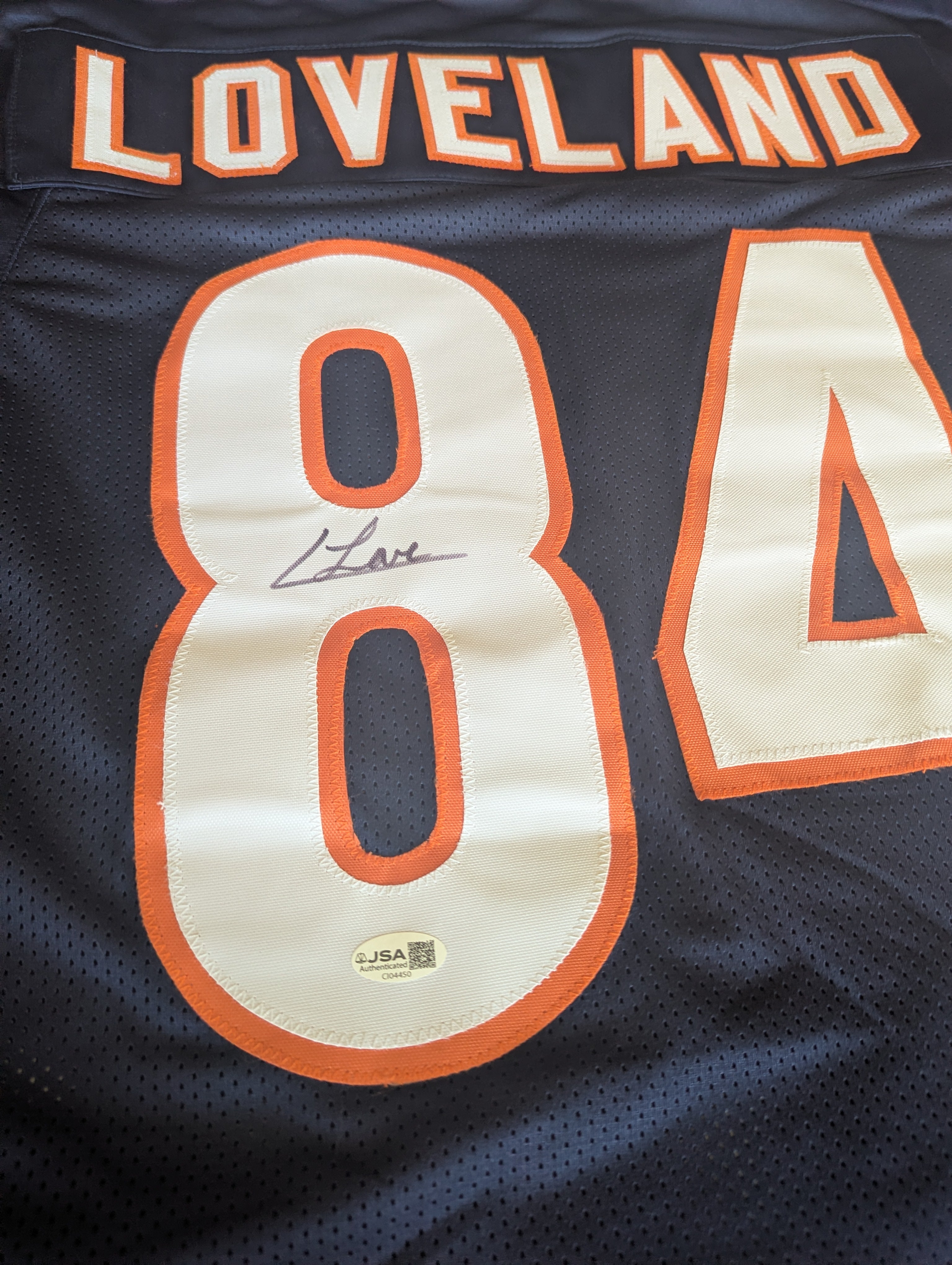 Signed Colston Loveland Custom Jersey (JSA)